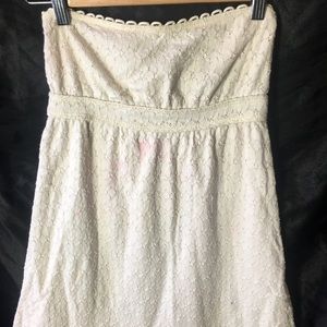 Short Ivory Lace Juicy Couture Tube Dress, Small